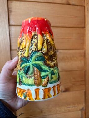 Waikiki Volcano Ceramic Tiki Mug